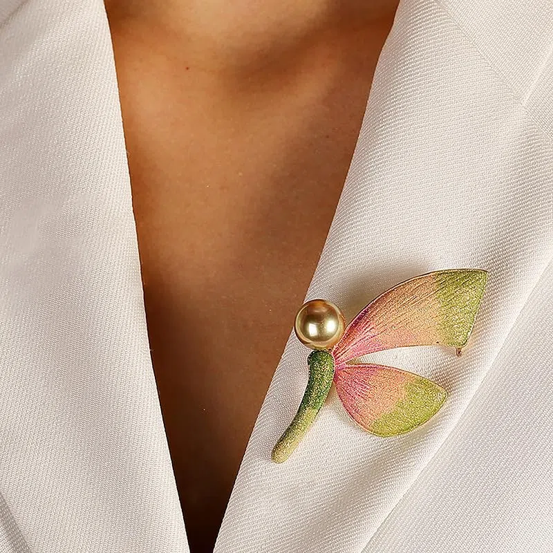 Spilla da donna con perle naturali selezionate a mano e moissanite di colore D, idea regalo per mamma, fidanzata, lei, NO11434, in metallo, perla