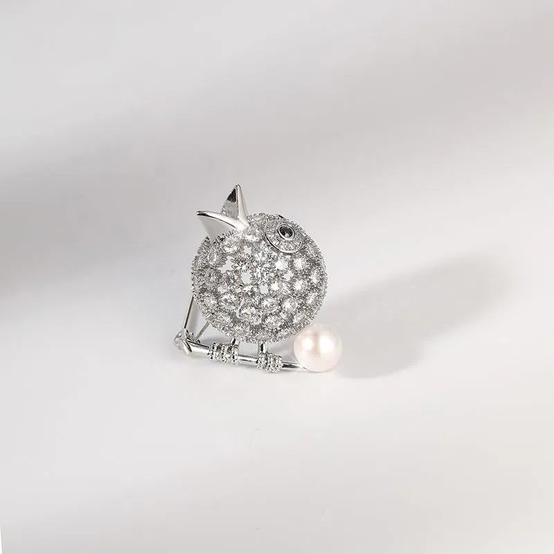Spilla con perle Gioielli per moglie Donna Moda Regali di Natale Moglie Mamma Fidanzata-Anniversario Compleanno Gioielli Raffinati Regali Gioielli per Lei NO11570, Metallo, perla